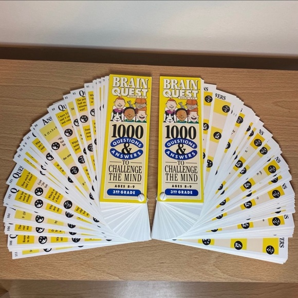 ❤️4 Brain Quest Q&A Decks and Math Flash Cards. Fun learning for kids - Picture 11 of 12